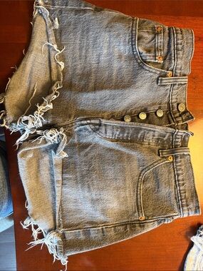 Stylish light black/gray Levi 501 Denim Shorts